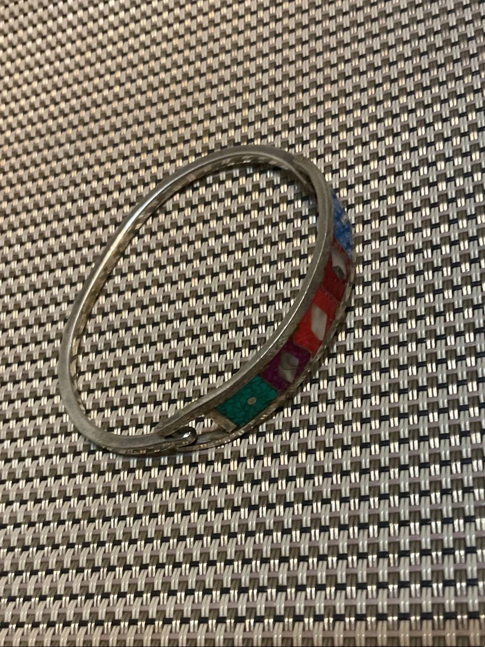 Multicolor Enamel Hinged Bangle Bracelet - Women Jewelry